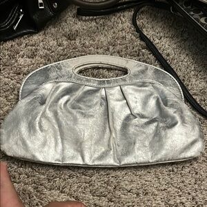 Silver Women's Clutch Bag